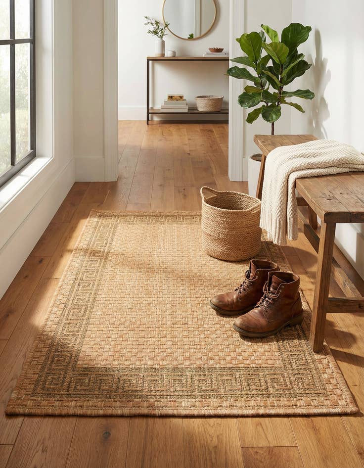 Detail image of 2' 2 x 3'  Washable Border Indoor / Outdoor Rug