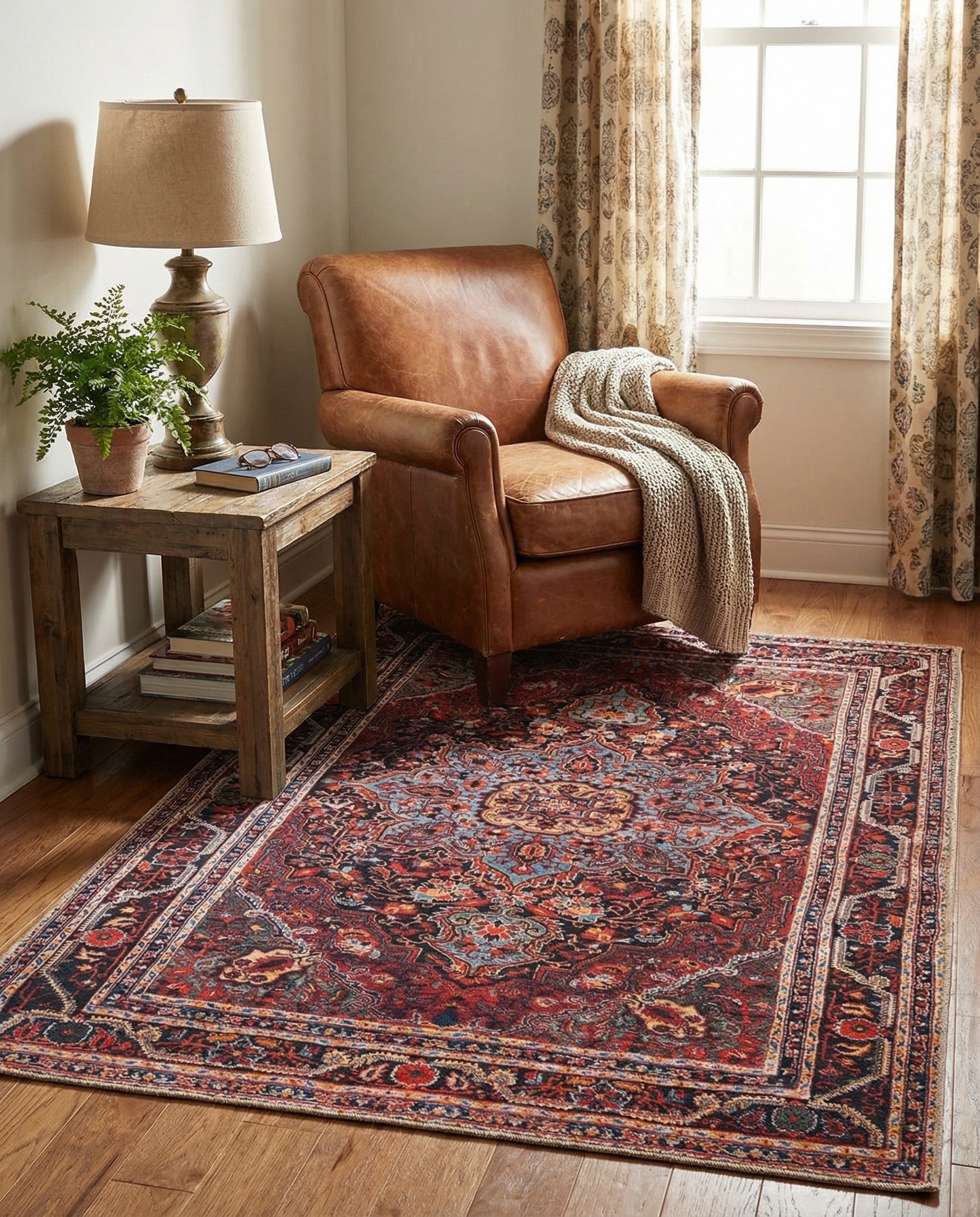 Burgundy Washable Timeless Rug