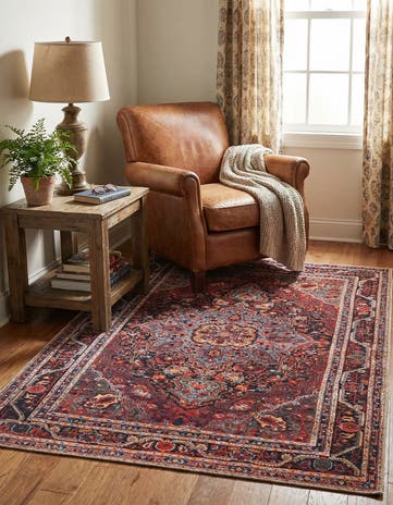Burgundy Washable Timeless Rug