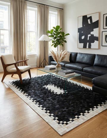 5' 1 x 7' 10 Cowhide Stocks Rug