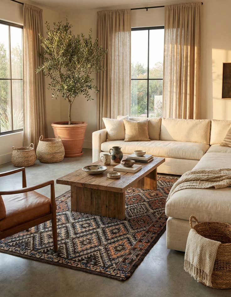 Detail image of 5' 9 x 11' 4  Hand Knotted Moroccan Wool Runner Rug