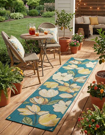 2' x 8' Easy-Clean Baja Indoor / Outdoor Runner Rug