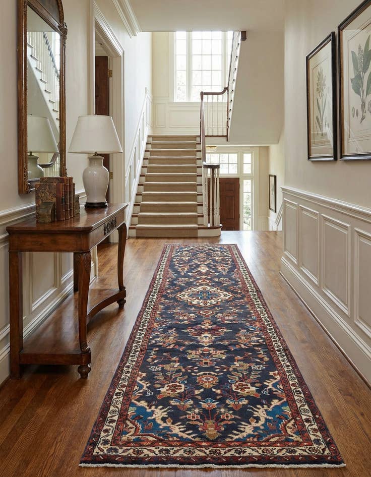 Detail image of 3' x 14' 8 Hamedan Runner Rug