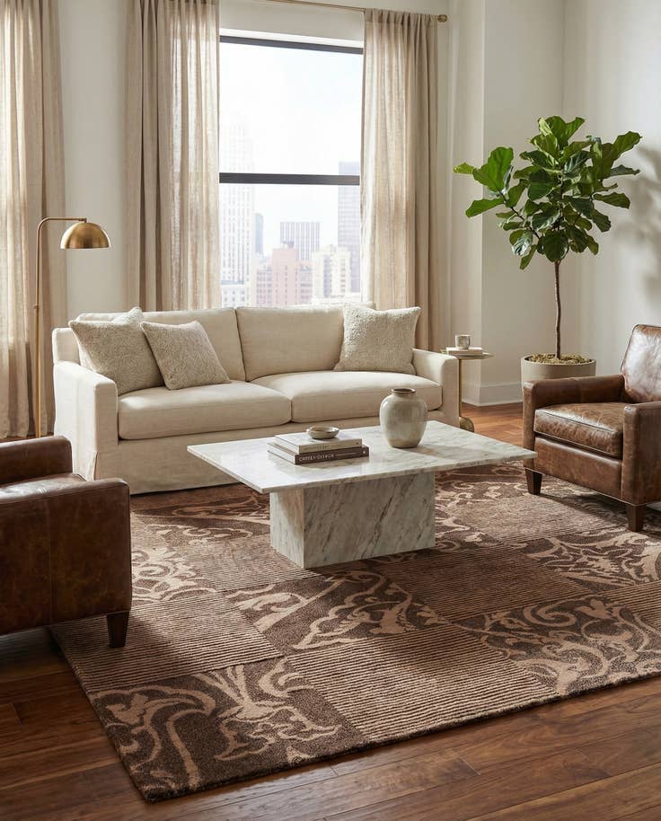 Detail image of 5' 9 x 8' 2 Hand Knotted Darya Wool Rug