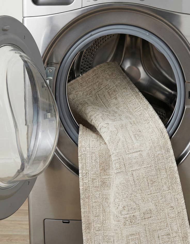 Detail image of 2' x 6'  Washable Aztec Indoor / Outdoor Runner Rug