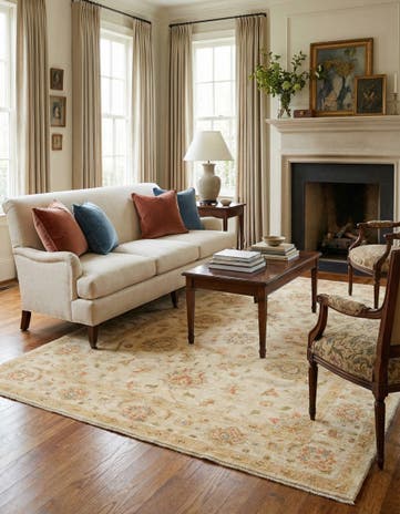 5' 6 x 7' 9 Hand Knotted Peshawar Ziegler Rug