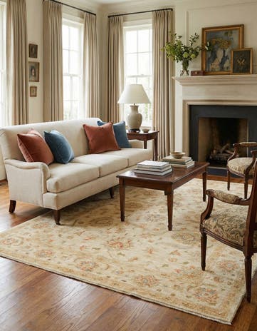 5' 6 x 7' 9 Hand Knotted Peshawar Ziegler Rug