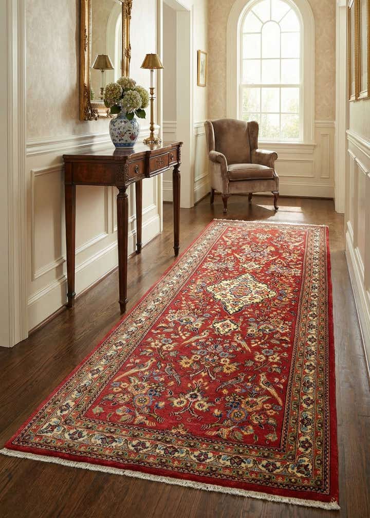 2' 8 x 6' 2 Hand Knotted Qom Persian Runner Rug