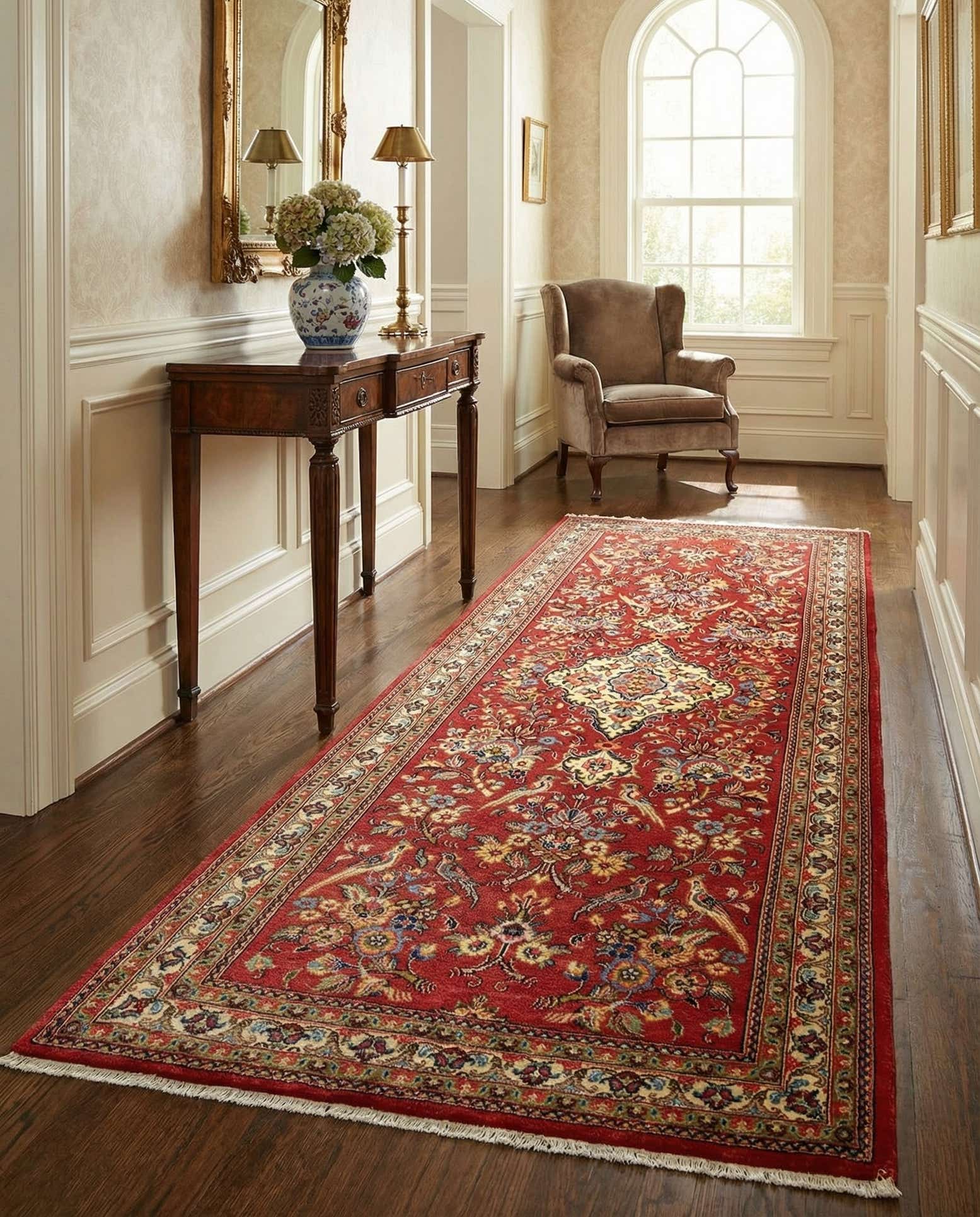 2' 8 x 6' 2 Hand Knotted Qom Persian Runner Rug