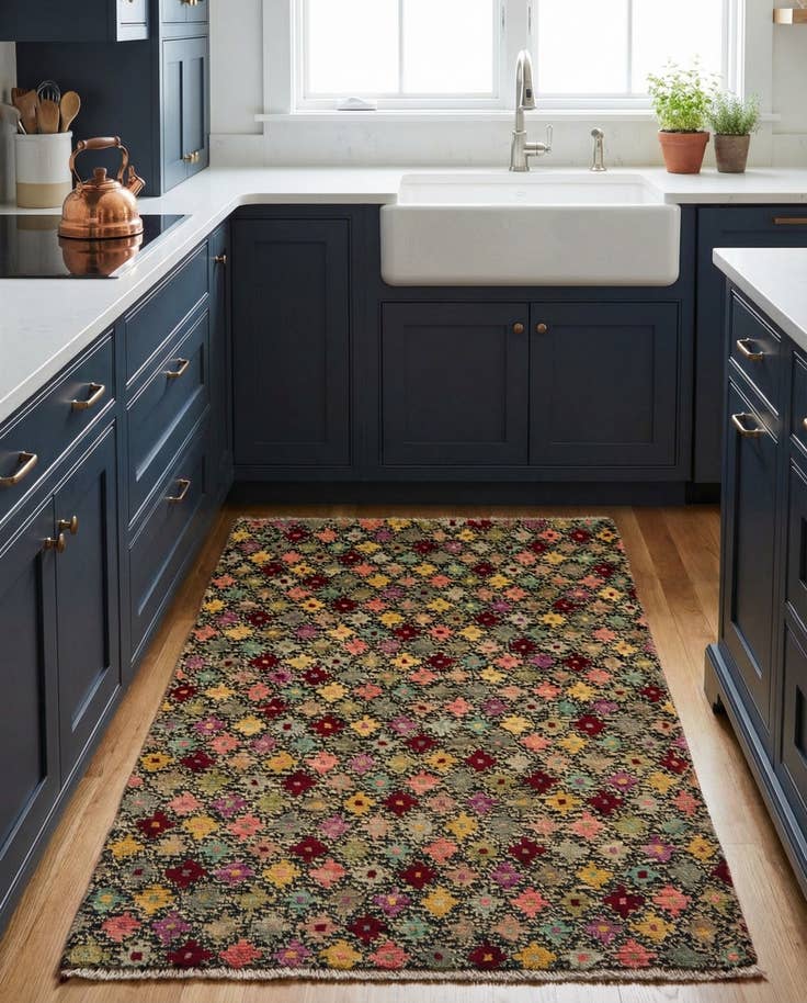 Detail image of 2' 10 x 4' Hand Knotted Balouch Wool Rug