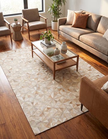 4' 8 x 6' 5 Cowhide Stocks Rug