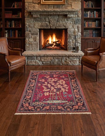 3' 7 x 5' 1 Kashan Wool Rug