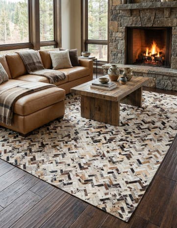 5' x 7' 10 Cowhide Rug