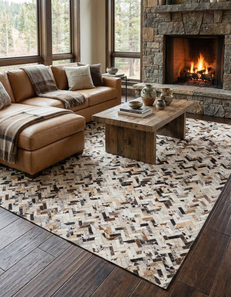 Detail image of  5' x 7' 10 Cowhide Rug