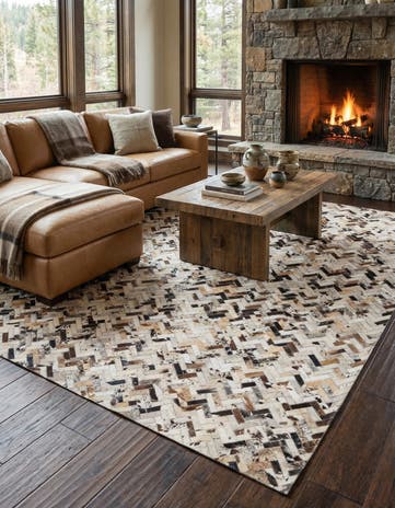 5' x 7' 10 Cowhide Rug