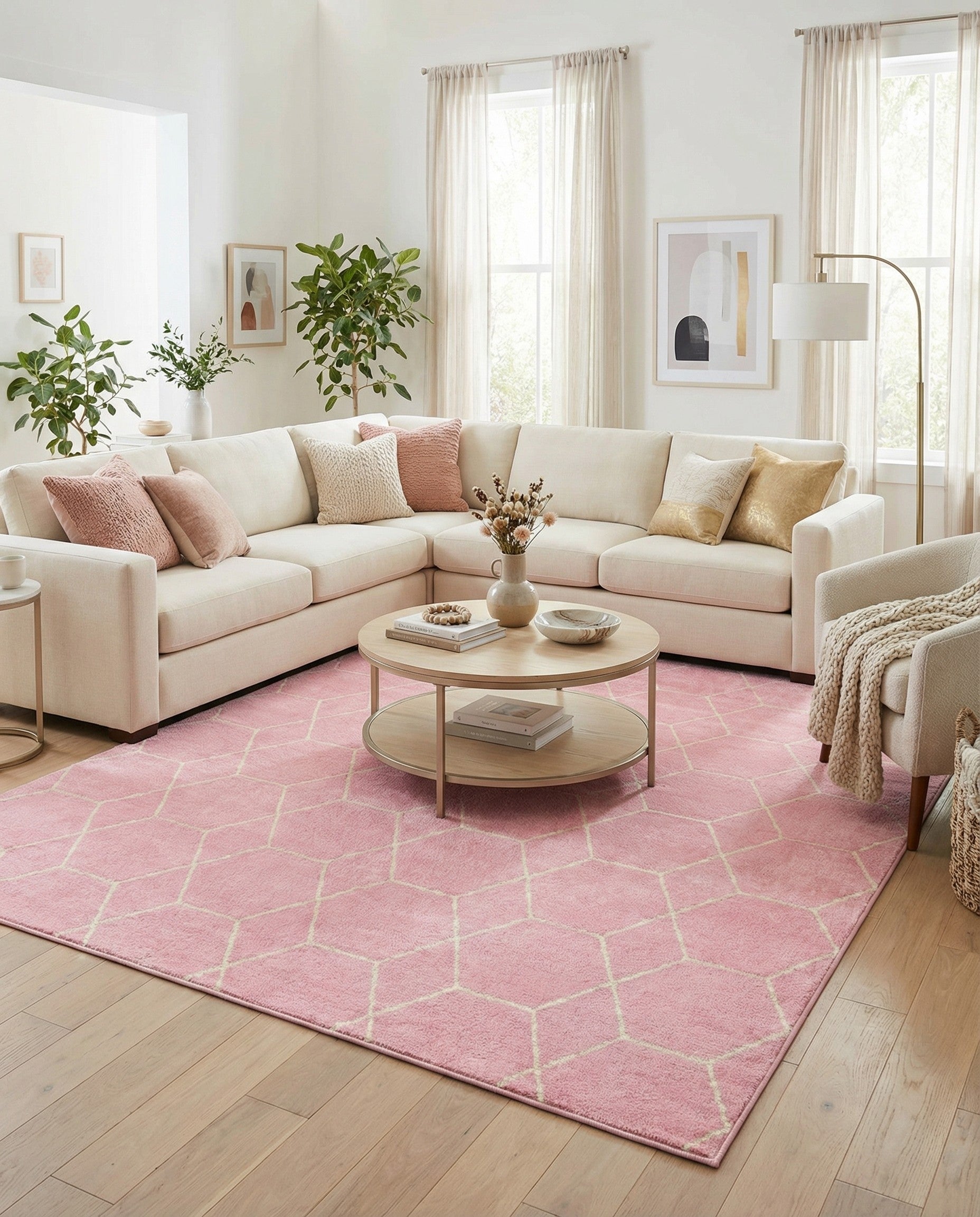  10' x 13' Lattice Frieze Rug