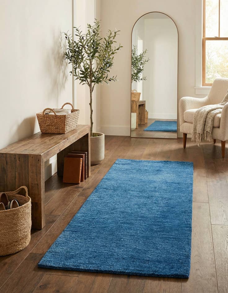 Detail image of  2' 4 x 4' 8  Hand Knotted Kashkuli Gabbeh Wool Runner Rug