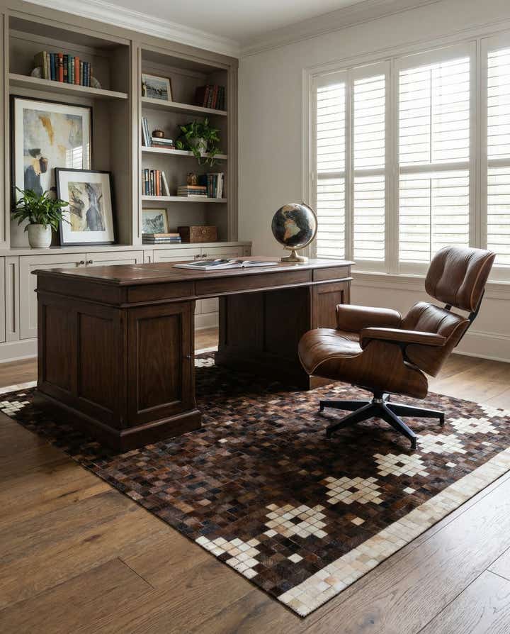 5' 2 x 8' Cowhide Stocks Rug