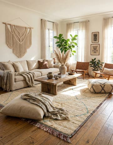 10' x 14' 2 Hand Knotted Moroccan Wool Rug