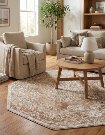 Beige Oxford Octagon Rug