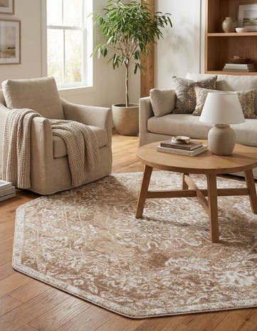 Beige Oxford Octagon Rug