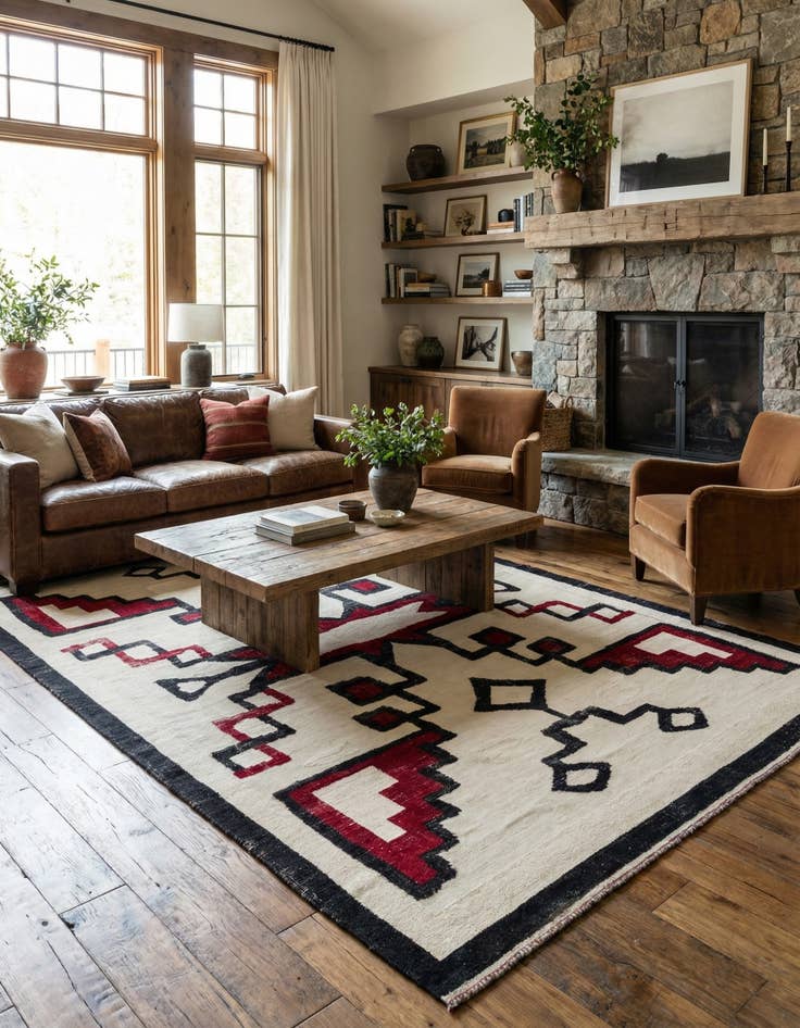 Detail image of 8' 9 x 12' 8  Hand Knotted Moroccan Wool Rug