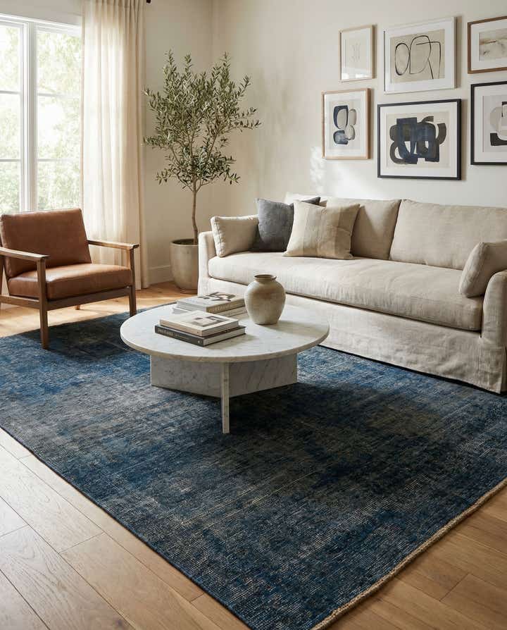 4' 6 x 6' 9 Hand Knotted Ultra Vintage Persian Wool Rug