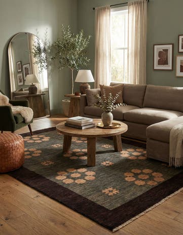 5' 9 x 7' 10 Hand Knotted Modern Ziegler Rug