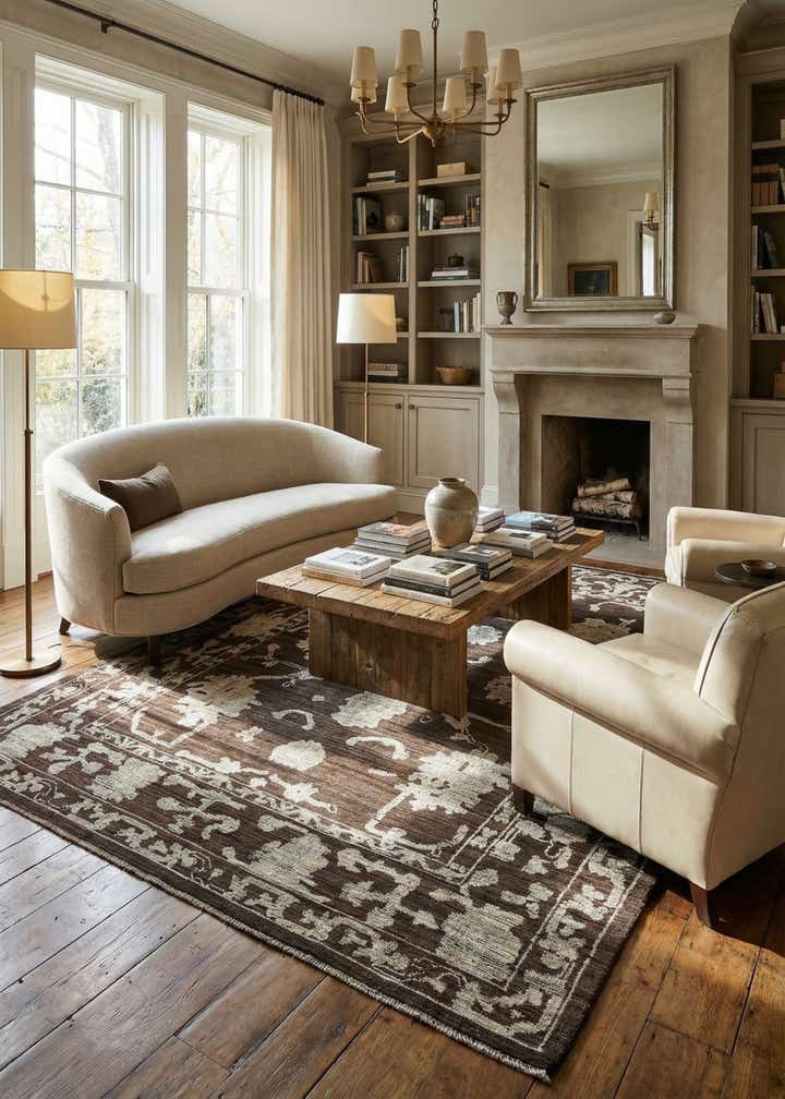 9' 4 x 12' 2 Hand Knotted Oushak Wool Rug