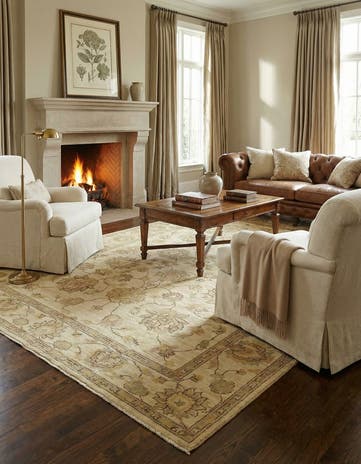 6' 7 x 9' 9 Hand Knotted Peshawar Ziegler Rug