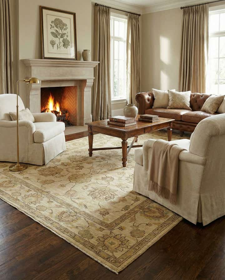 6' 7 x 9' 9 Hand Knotted Peshawar Ziegler Rug