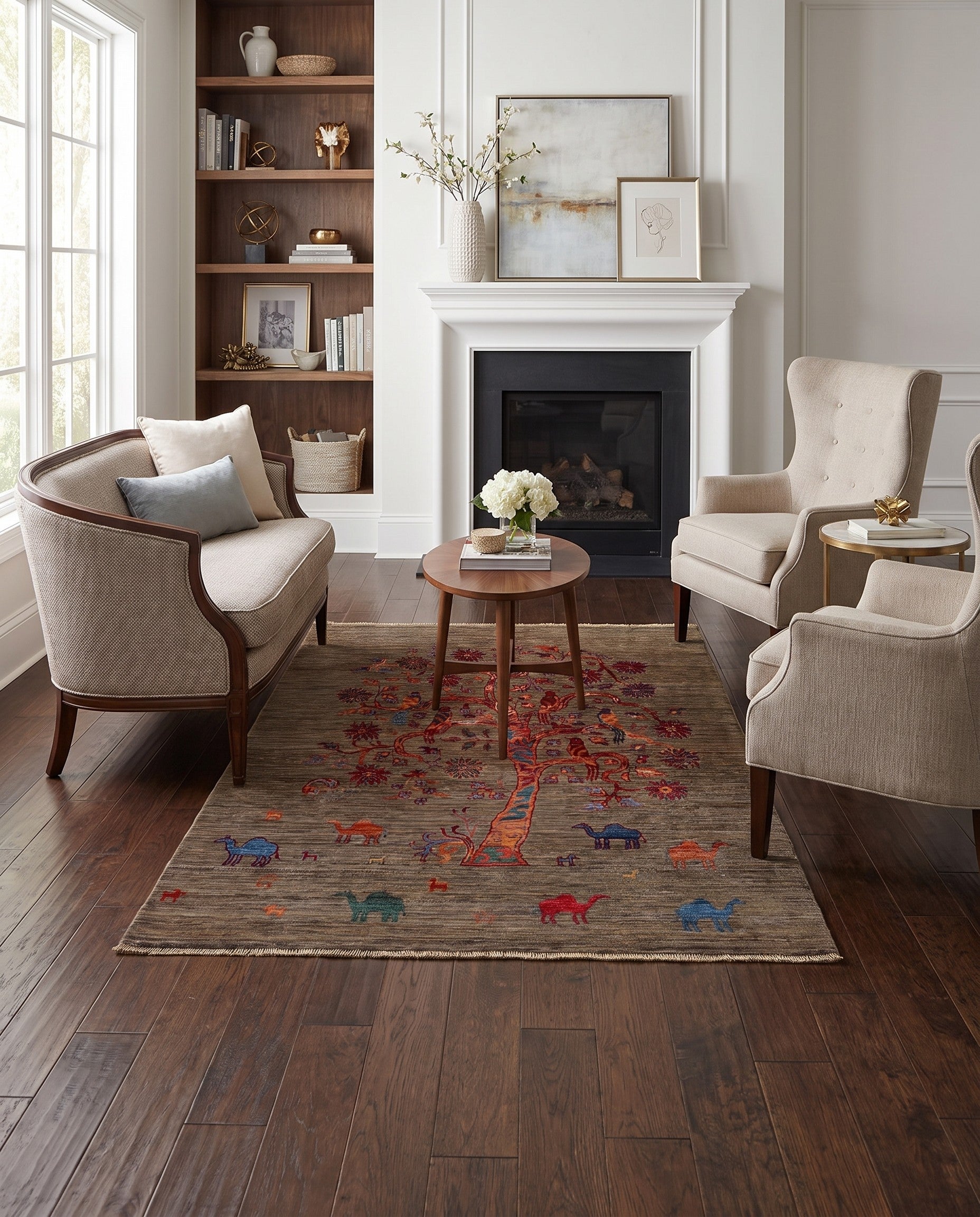 4' 2 x 5' 11 Hand Knotted Ariana Ziegler Rug