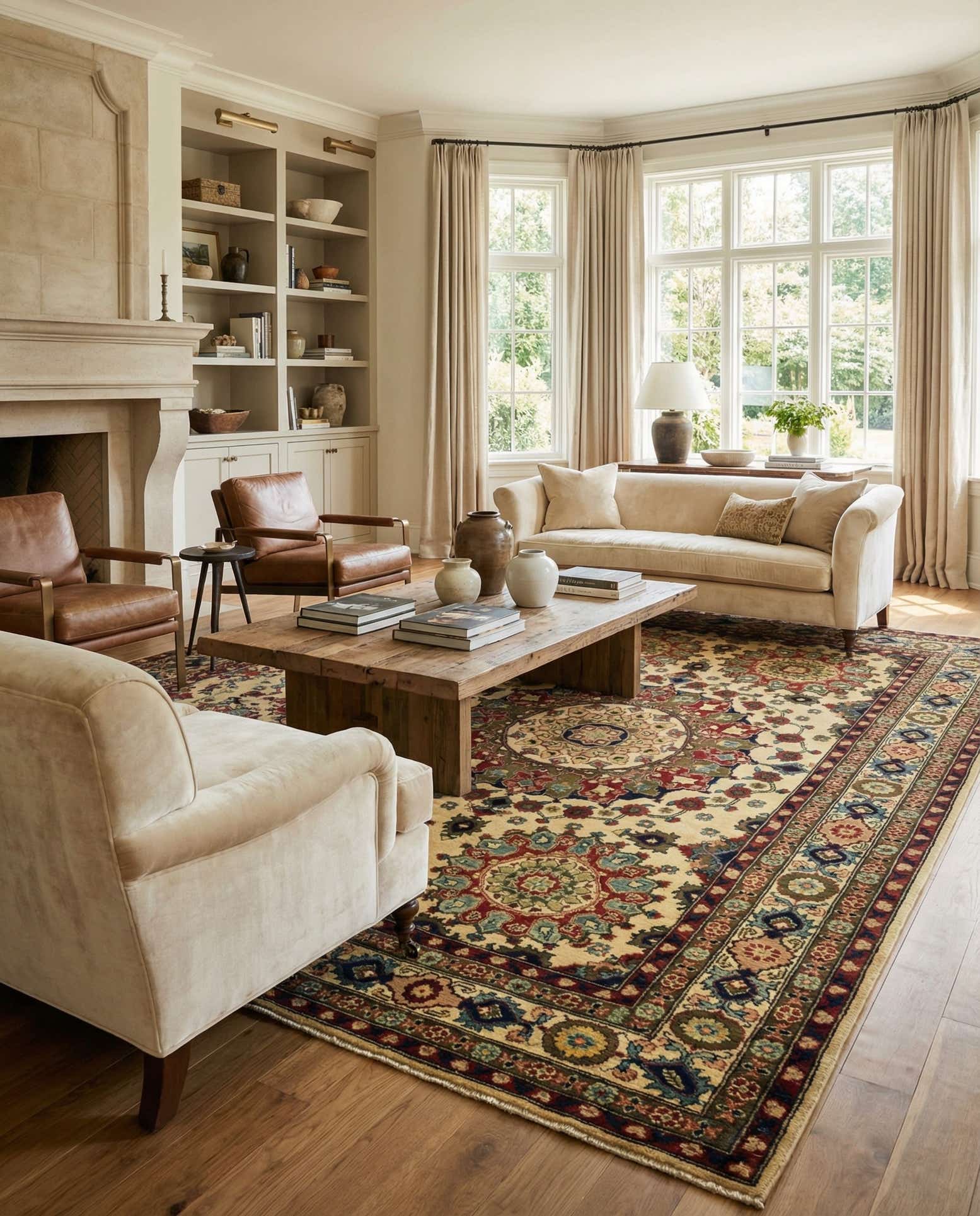 6' 7 x 10' 2 Hand Knotted Kazak Rug