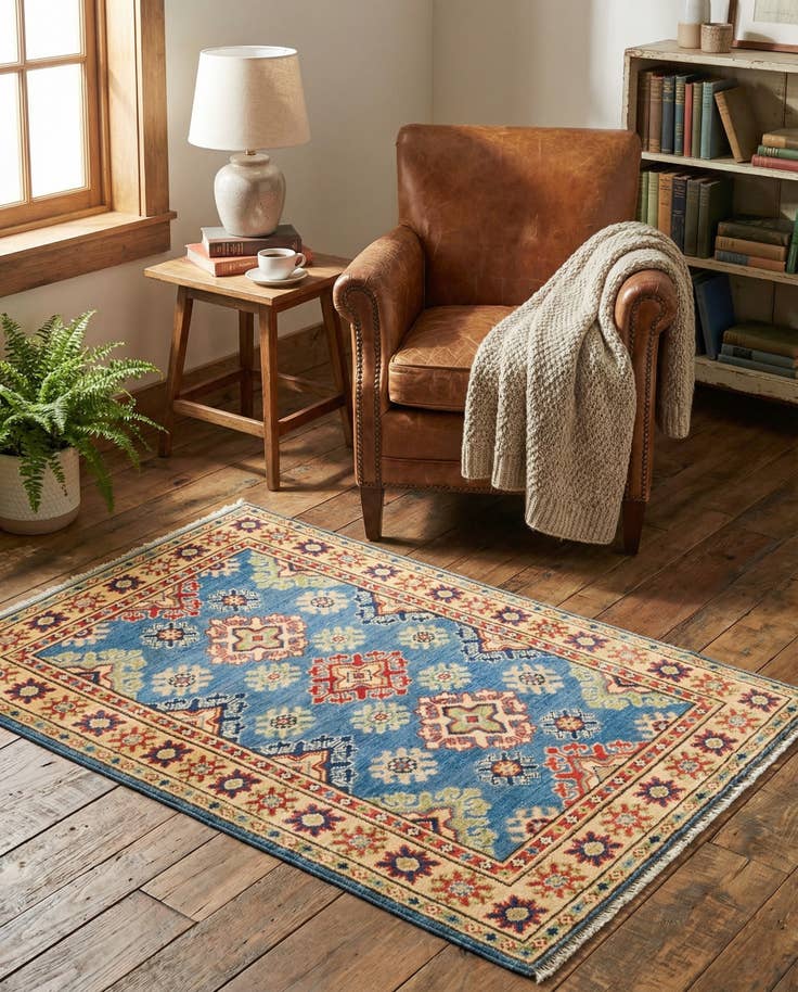 Detail image of 2' 7 x 4' 1 Hand Knotted Kazak Rug