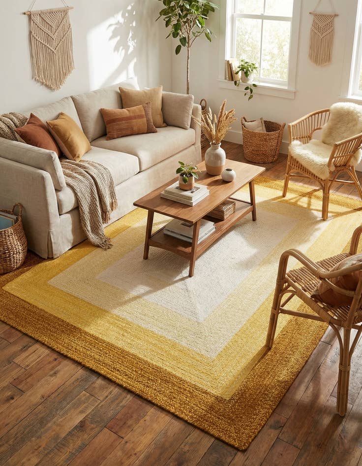 Detail image of 7' 10 x 10'  Hand Hand Braided Wool Rug