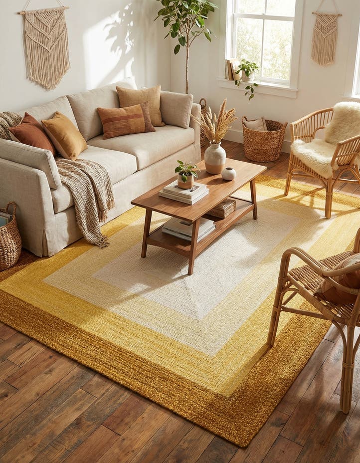 7' 10 x 10' Handmade Hand Braided Wool Rug