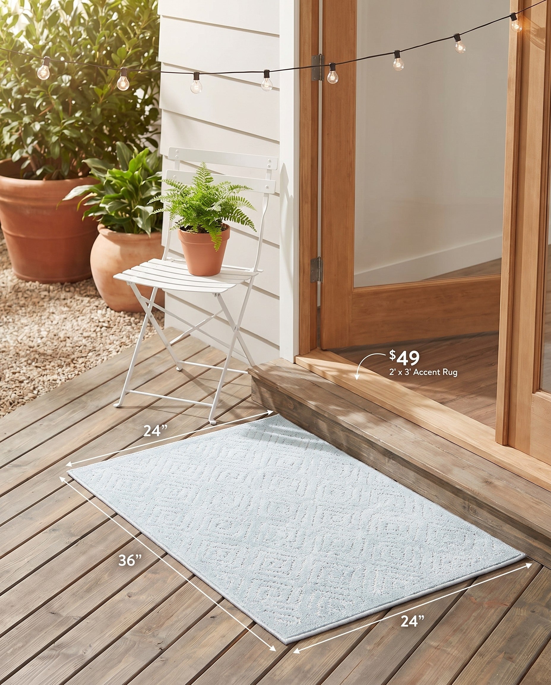 2' x 3' Easy-Clean Sabrina Soto Indoor / Outdoor Rug
