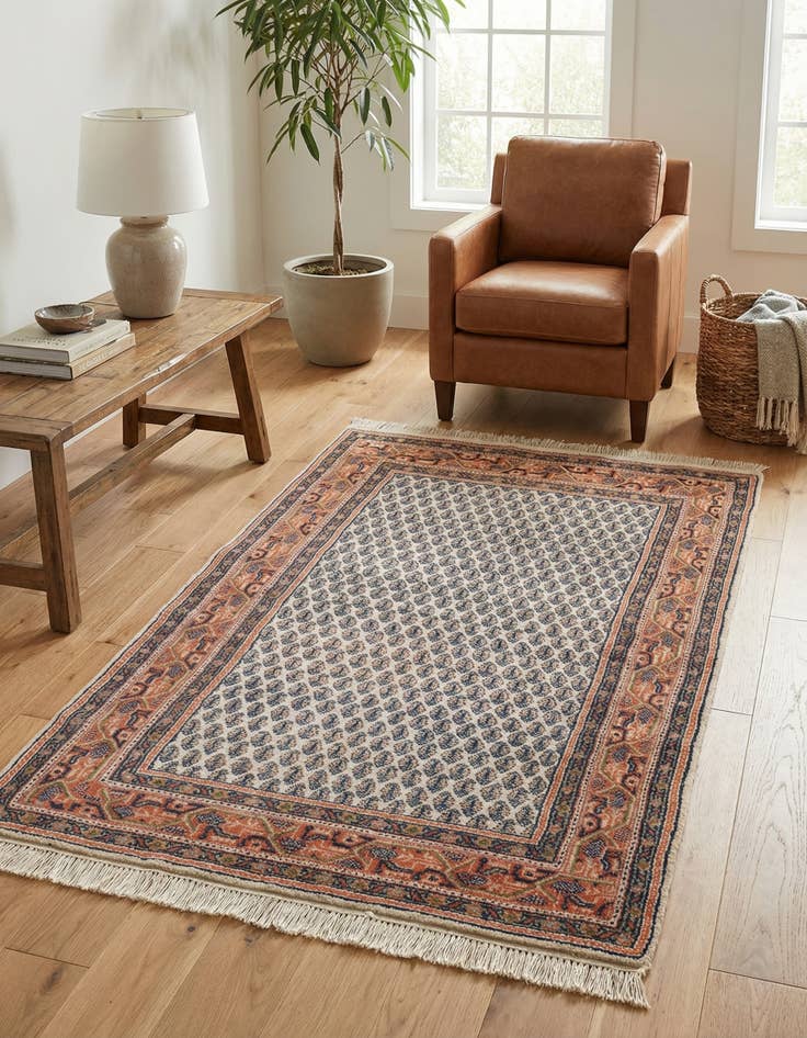 Detail image of 3' x 5' 4  Hand Knotted Mir Wool Rug