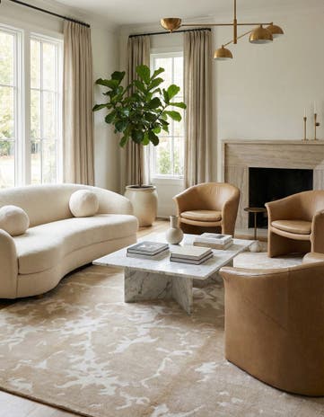 6' 8 x 9' 11 Hand Knotted Darya Wool Rug