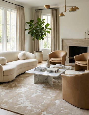 6' 8 x 9' 11 Hand Knotted Darya Wool Rug