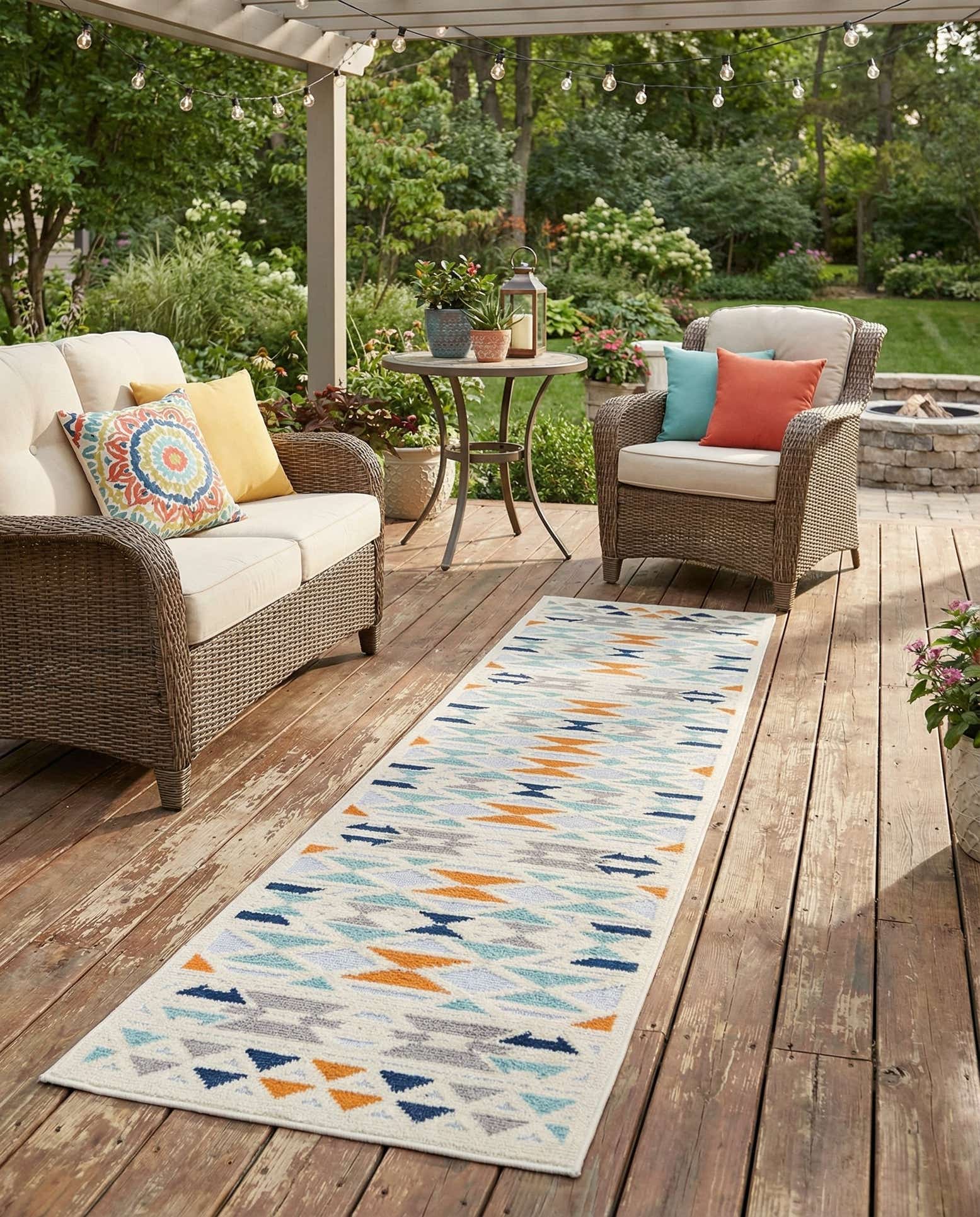 2' x 10' Easy-Clean Aruba Indoor / Outdoor Runner Rug