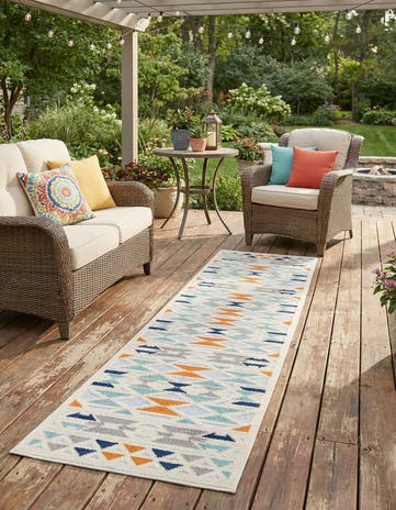 2' x 10' Easy-Clean Aruba Indoor / Outdoor Runner Rug