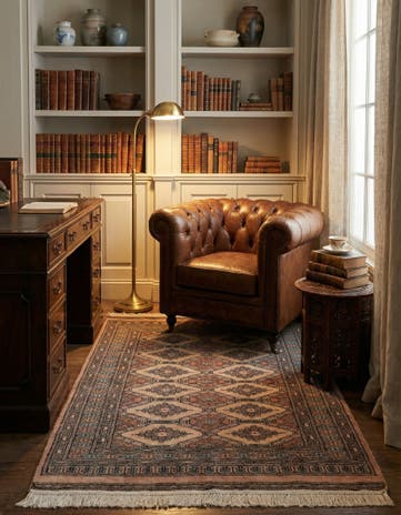 3' 2 x 5' 3 Hand Knotted Bokhara Oriental Wool Rug