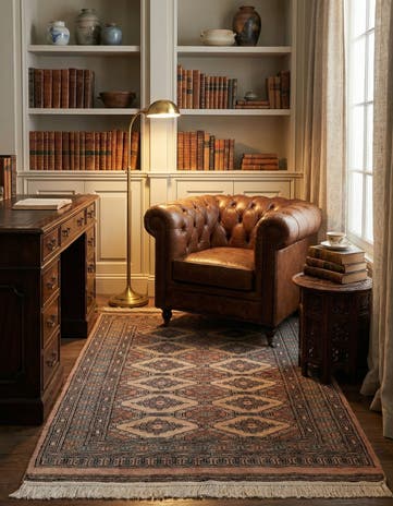3' 2 x 5' 3 Hand Knotted Bokhara Oriental Wool Rug