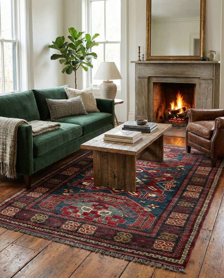 5' x 6' 11 Hand Knotted Kazak Wool Rug