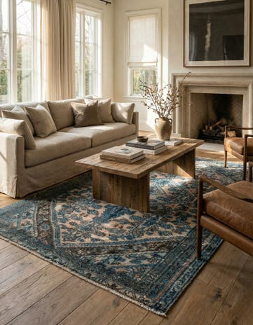 4' 8 x 8' 2 Hand Knotted Ultra Vintage Persian Wool Rug