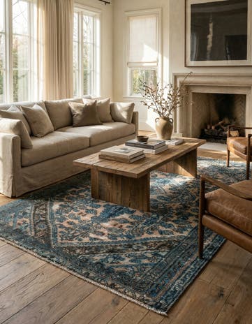 4' 8 x 8' 2 Hand Knotted Ultra Vintage Persian Wool Rug