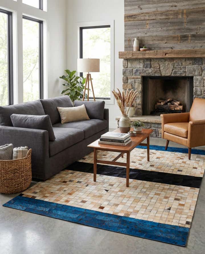 4' 3 x 6' 2 Cowhide - Patchwork Rug