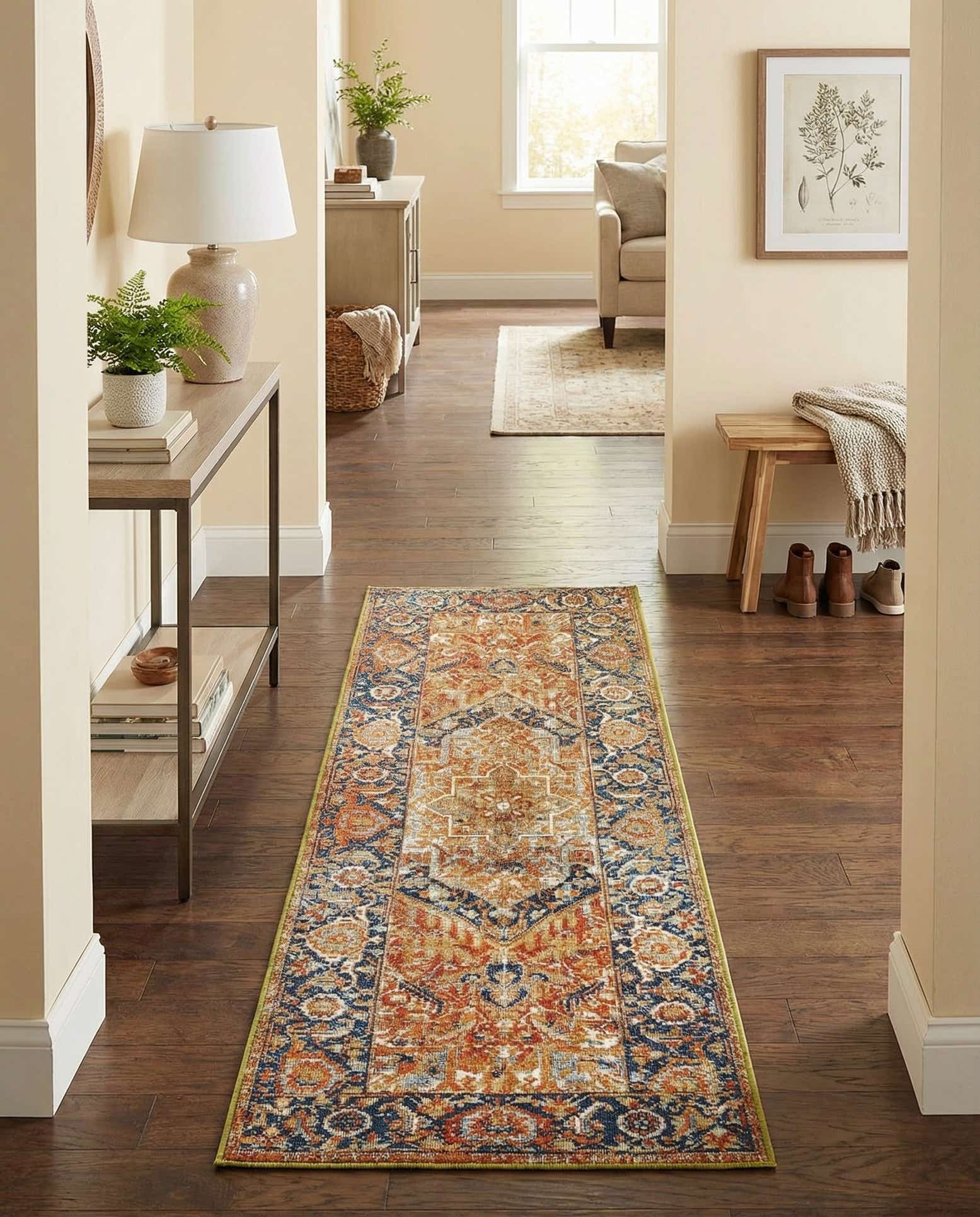 2' x 6' Easy-Clean Traditional Indoor / Outdoor Runner Rug