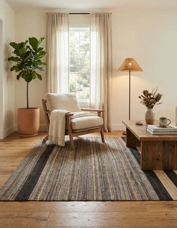 4' 1 x 5' 10 Hand Woven Kilim Modern Wool Rug